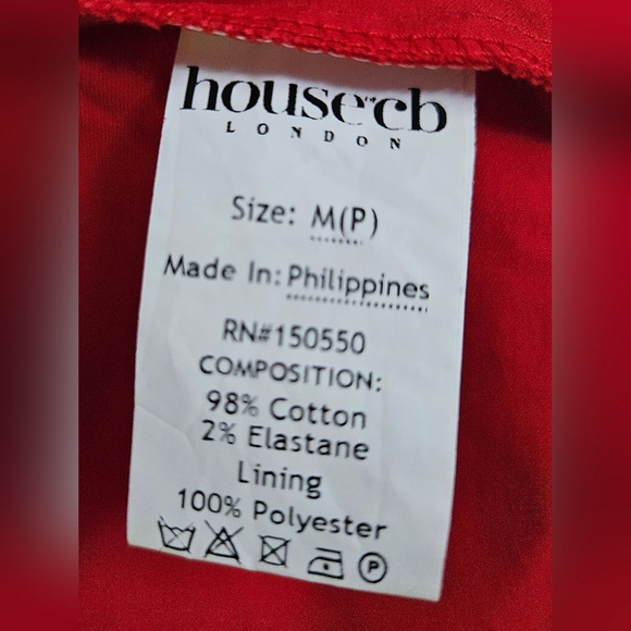 House CB Red Halter Midi Dress Size M Plus Cup - Picture 5 of 6